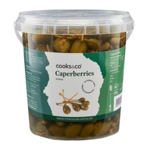 Cook's & Co. caperberries in brine.