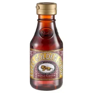 Here's an alt tag for the image: Dyes Golden Syrup bottle, maple flavor.