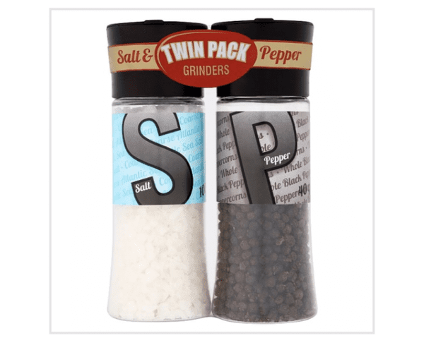 Cape Foods Salt & Pepper Grinders Twin Pack