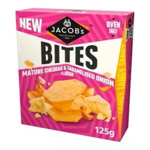 Jacob's Mature Cheddar & Onion Crackers 125g