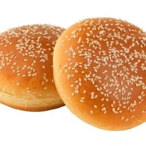 French Brioche Burger Buns – Pre-Sliced, Soft & Sesame-Topped (Pack of 4)
