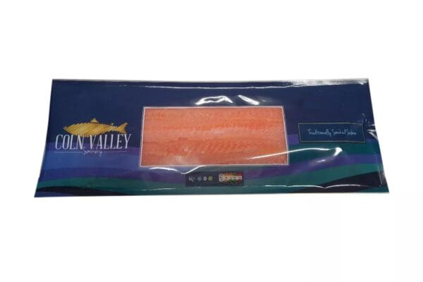 Coln Valley Scottish Smoked Salmon Side D Cut Skin on 1kg