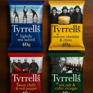 Tyrrells Ultimate Crisp Lovers Bundle – 4 Full Cases (96 x 40g) + FREE Dip Pairing Guide