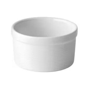 Utopia Titan White Porcelain Ribbed Ramekin 5oz 8cm (3")- (Pack of 6)