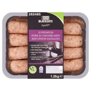 Blackgate Signature 18 Premium Pork & Caramelised Red Onion Sausages 1.2kg