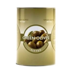 Caterers Pride Whole Green Pitted Olives 4.25kg