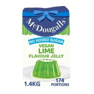 McDougalls No Added Sugar Vegan Lime Flavour Jelly 1.4kg