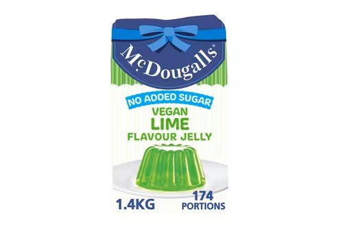 McDougalls No Added Sugar Vegan Lime Flavour Jelly 1.4kg