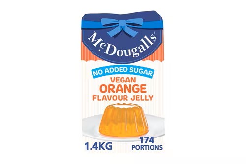 McDougalls No Added Sugar Vegan Orange Flavour Jelly 1.4kg