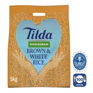 Tilda Brown & White Wholegrain Rice 5kg