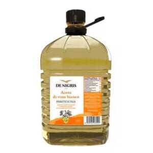De Nigris White Wine Vinegar 5kg – Premium Italian Vinegar for Cooking, Pickling & Salads