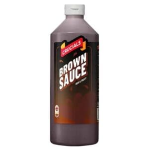 Crucial Brown Sauce 1 Litre rich savoury fruity condiment for breakfasts burgers sandwiches and catering