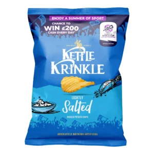 KETTLE Lightly Salted Crinkle Cut Potato Chips 8 x 130g