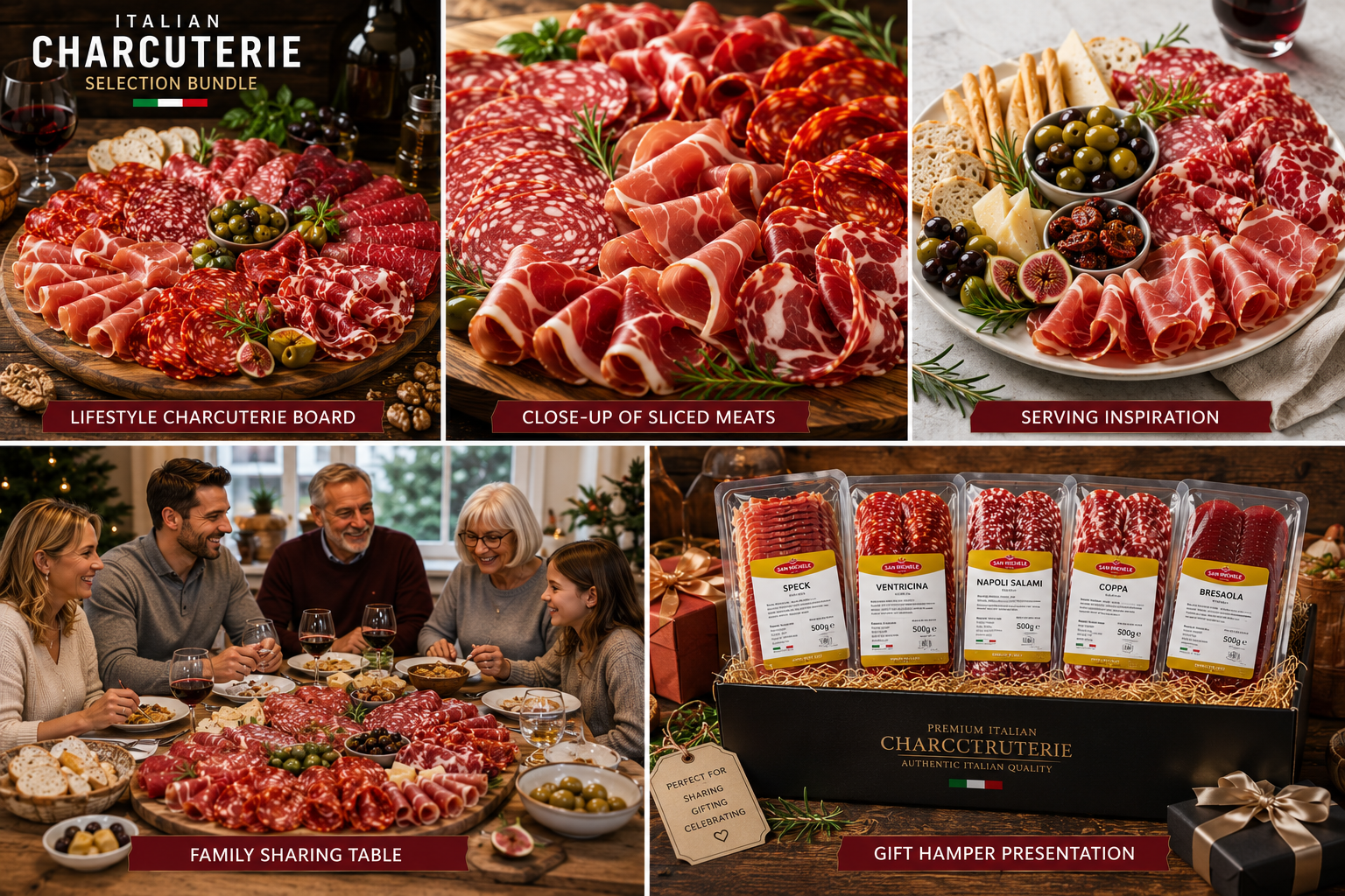 Premium Italian Cured Meat Selection – 5-Pack Bundle - Image 2