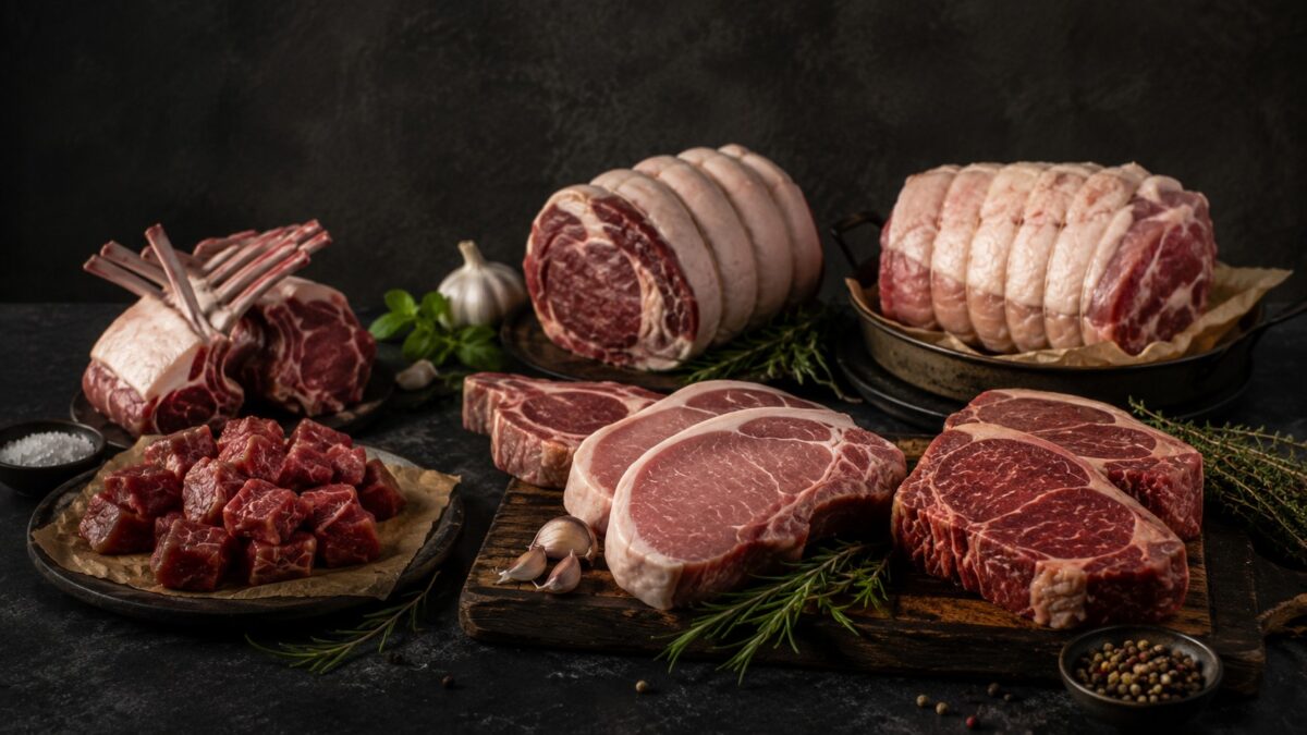 Premium butchered meat cuts