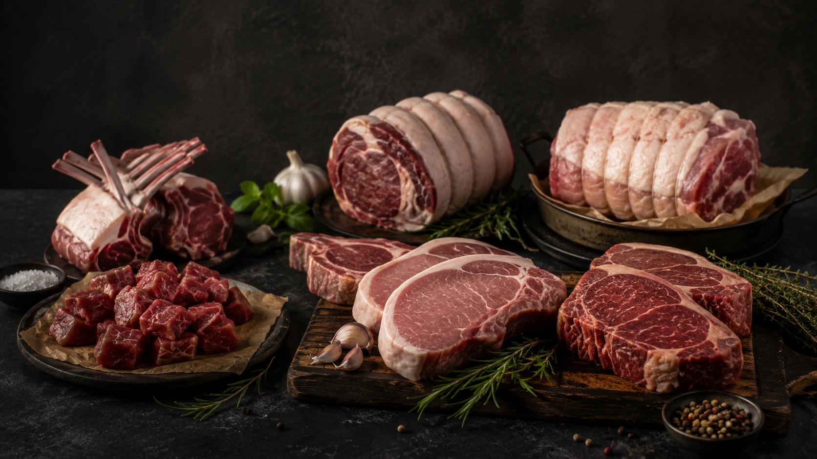 Premium butchered meat cuts