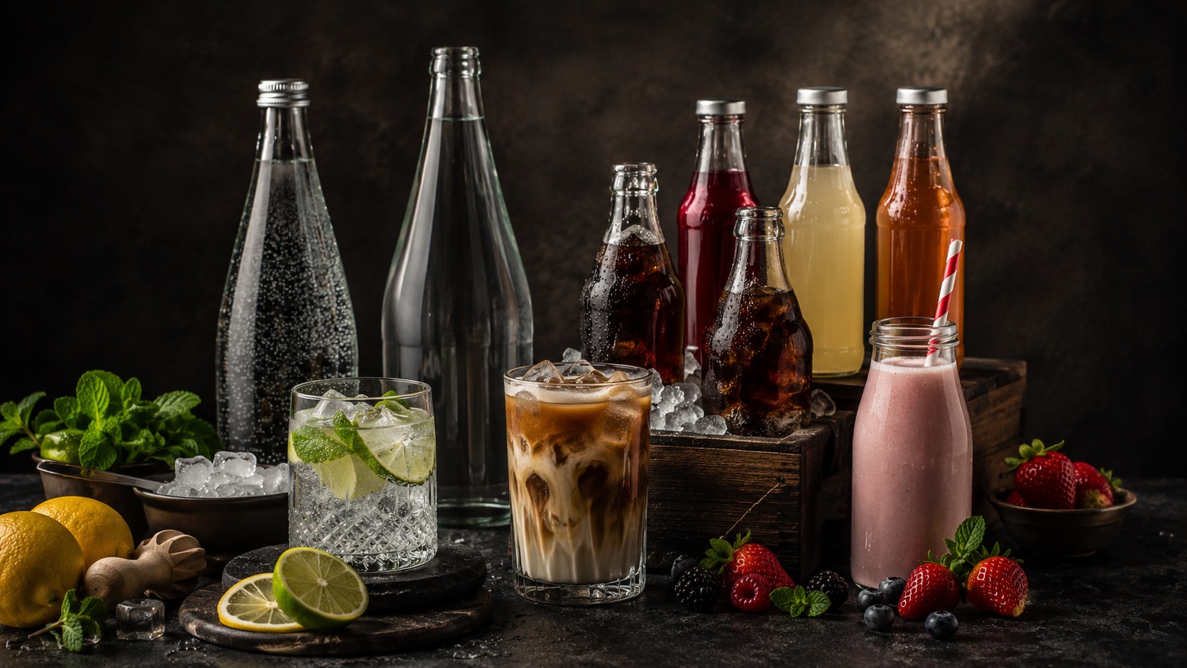 Soft drinks and bottled beverages