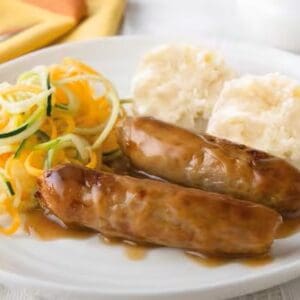 Frozen Green Gourmet Red Tractor Raw Pork Sausages 57g – Gluten-Free