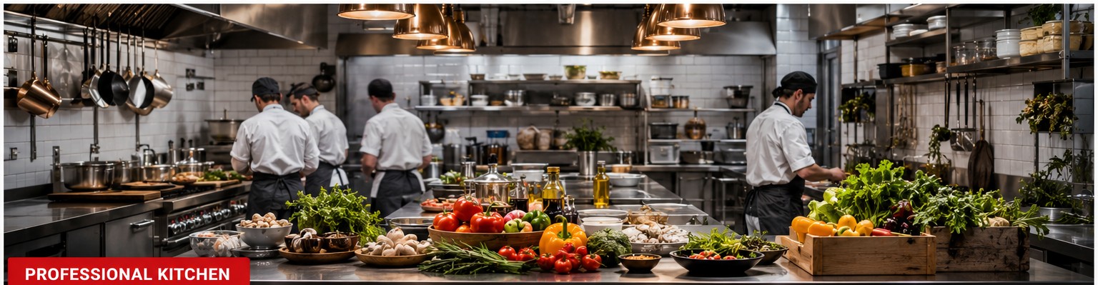 Professional restaurant kitchen supported by Nicol Retailer Limited foodservice supplies