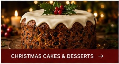 Christmas cakes, desserts, puddings and festive sweet treats