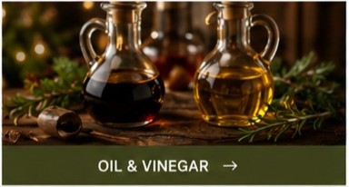 Christmas oil and vinegar for festive cooking and finishing