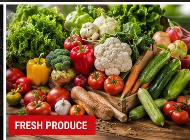 Fresh fruit vegetables herbs and produce for professional restaurant kitchens