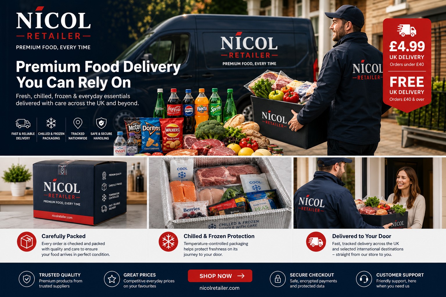 Secure food delivery packaging from Nicol Retailer Limited