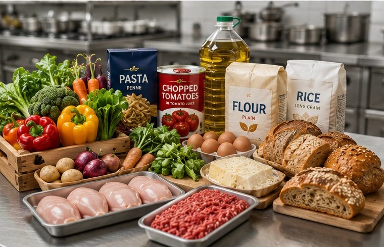 School and nursery catering food including fresh vegetables, meat, bread, groceries and meal ingredients supplied by Nicol Retailer Limited