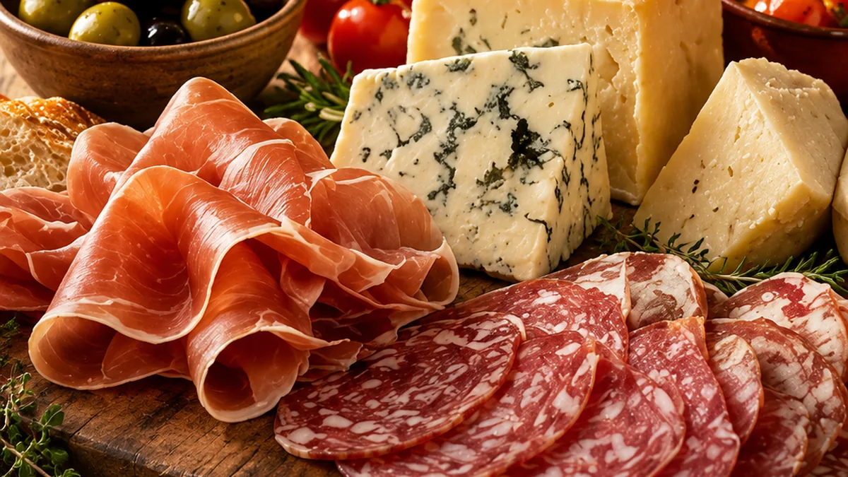 Speciality cheese and delicatessen food